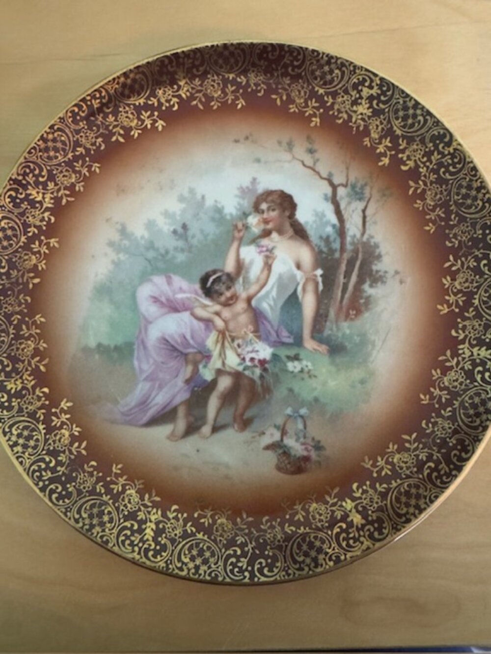 Vintage Bavarian collector plate